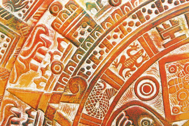 Aztec Sun Stone symbol representing time, cosmic cycles, and responsibility